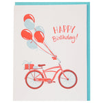 Bicycle Balloons Birthday Card