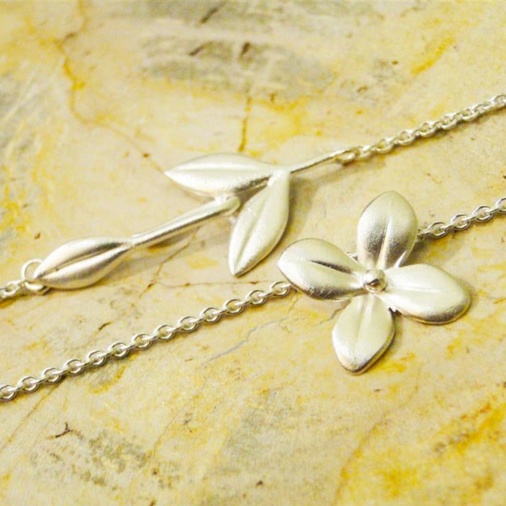Cherry Blossom Sterling Silver Pendant Necklace