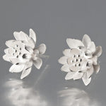Water Lily Sterling Silver Post Earrings