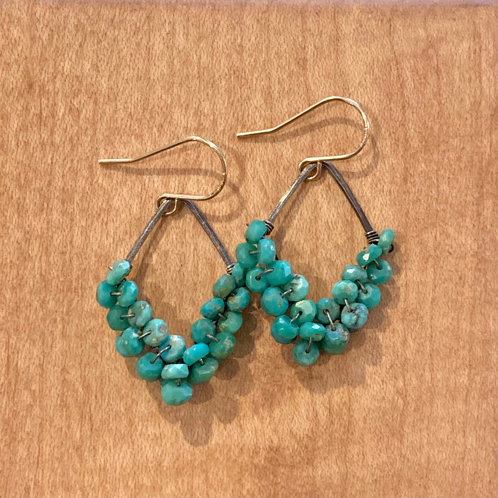 Turquoise Cluster Earrings