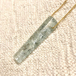 One of a Kind Geometric Aquamarine on 14K Gold Necklace